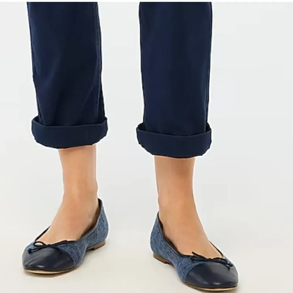 J. Crew Factory High-rise girlfriend chino pant Navy blue EUC size 0 - Picture 5 of 13